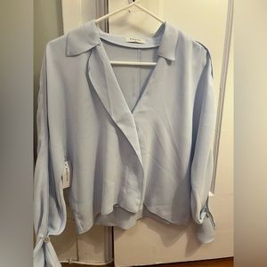 NWT Aritzia Babaton sky blue shirt blouse